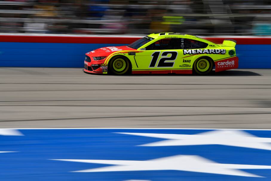 His Penske teammate Ryan Blaney was also in the mix, leading once for 45 laps. His Penske teammate Ryan Blaney was also in the mix, leading once for 45 laps.